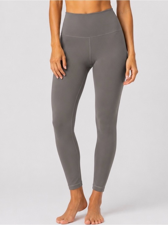 lululemon athletica Pants - Lululemon High-Waist Full-Length Leggings Neutral taupe/stone gray color SZ 6